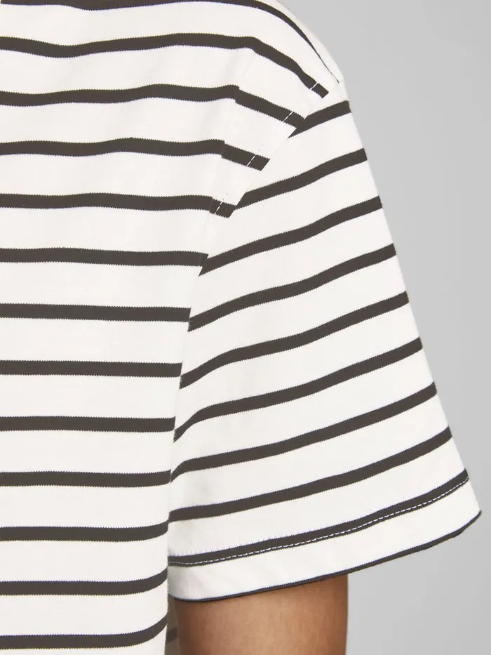 Tshirts JACK and JONES Mens STRIPED RESORT POLO SHIRT White Black Gift Ideas