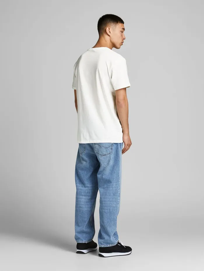 Tshirts JACK and JONES Mens SUMMER LOGO PRINT TSHIRT White Cloud Dancer Gift 4 You