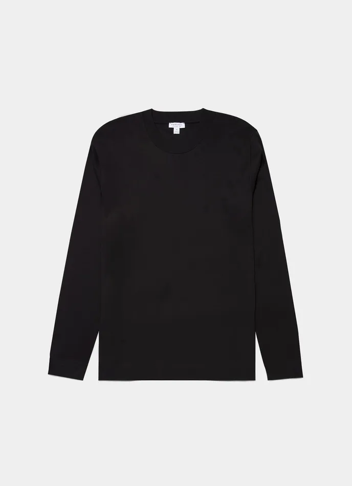 Tshirts Long Sleeve Heavyweight Tshirt Black 8211 ussunspel Men