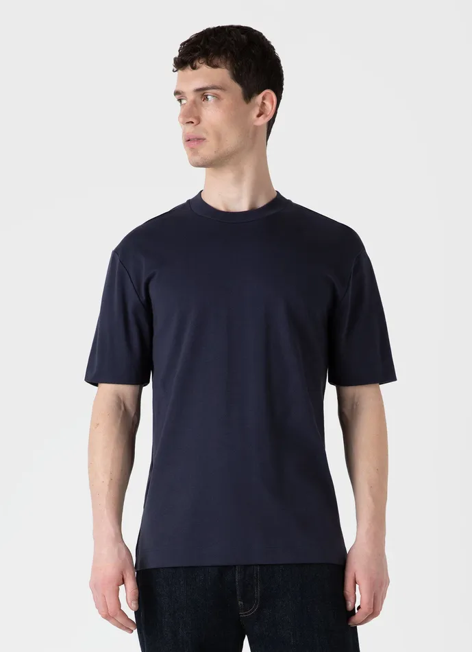 Tshirts Men Relaxed Fit Heavyweight Tshirt Navy ussunspel
