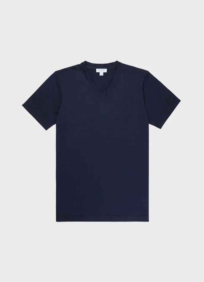 Tshirts ussunspel Men Riviera Midweight Vneck Tshirt Navy