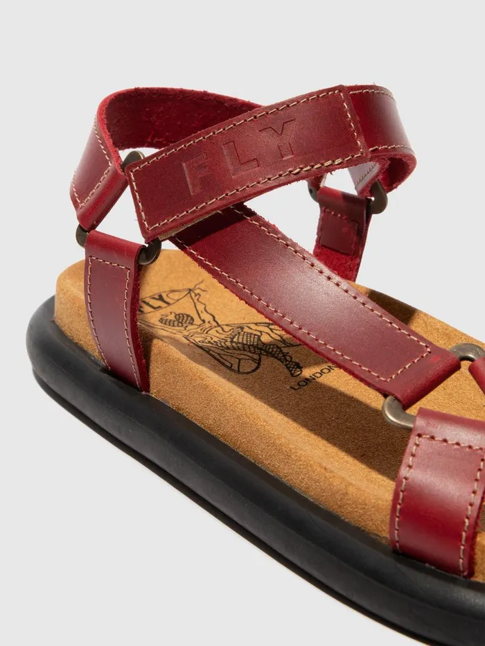 TStrap Sandals POCH069FLY RED Women Fly London Sandals
