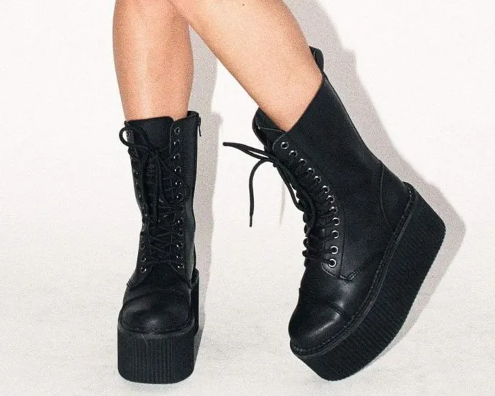TUK Shoes Boots Men Black 12Eye Casbah Stratocreeper Boot TUK Shoes Boots Men Black 12Eye Casbah Stratocreeper Boot