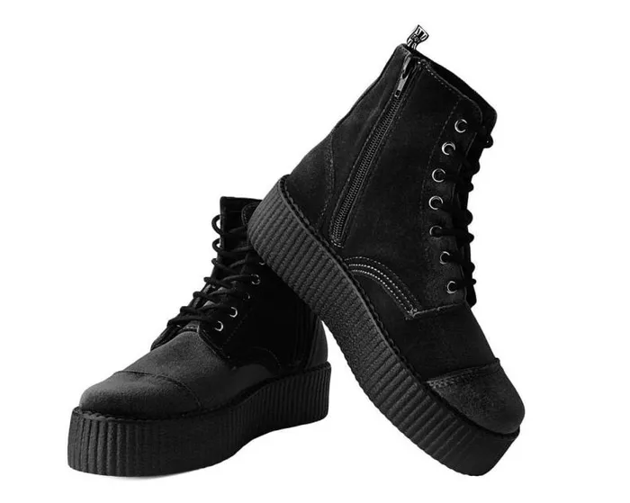 TUK Shoes Boots Women Black Velvet 7Eye Viva Mondo Boot TUK Shoes Boots Women Black Velvet 7Eye Viva Mondo Boot