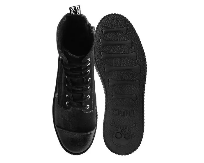 TUK Shoes Boots Women Black Velvet 7Eye Viva Mondo Boot TUK Shoes Boots Women Black Velvet 7Eye Viva Mondo Boot
