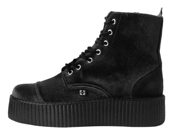 TUK Shoes Boots Women Black Velvet 7Eye Viva Mondo Boot TUK Shoes Boots Women Black Velvet 7Eye Viva Mondo Boot