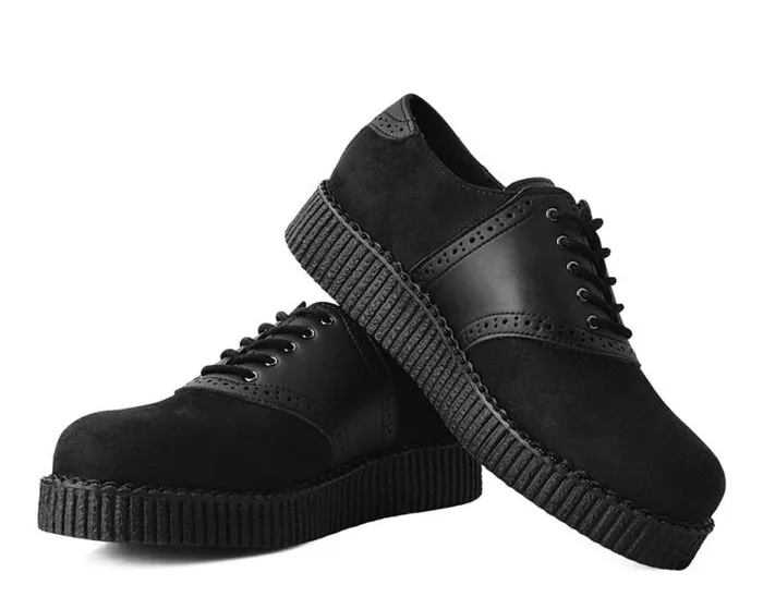 TUK Shoes Dress Shoes Men Black Faux Suede and TUKskin Saddle Oxford TUK Shoes Dress Shoes Men Black Faux Suede and TUKskin Saddle Oxford