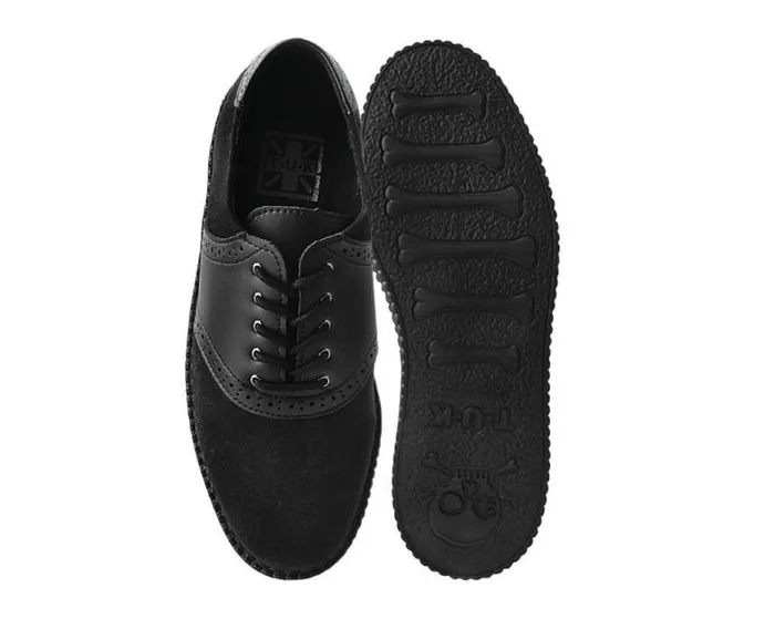 TUK Shoes Dress Shoes Men Black Faux Suede and TUKskin Saddle Oxford TUK Shoes Dress Shoes Men Black Faux Suede and TUKskin Saddle Oxford