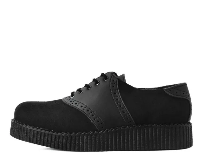 TUK Shoes Dress Shoes Men Black Faux Suede and TUKskin Saddle Oxford TUK Shoes Dress Shoes Men Black Faux Suede and TUKskin Saddle Oxford