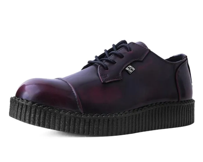TUK Shoes Dress Shoes Men Burgundy TUKskin Toe Cap Viva Low Creeper
