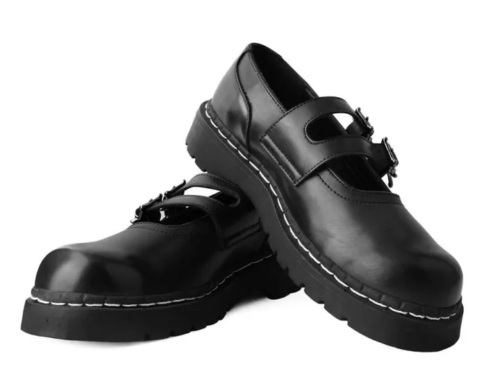 TUK Shoes Mary Janes Women Black TUKskin 2Skull Buckle Mary Jane TUK Shoes Mary Janes Women Black TUKskin 2Skull Buckle Mary Jane