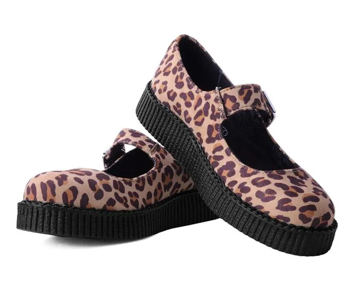TUK Shoes Mary Janes Women Brown Leopard Faux Suede Viva Low Mary Jane TUK Shoes Mary Janes Women Brown Leopard Faux Suede Viva Low Mary Jane