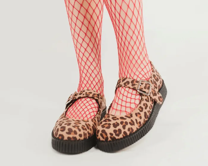 TUK Shoes Mary Janes Women Brown Leopard Faux Suede Viva Low Mary Jane TUK Shoes Mary Janes Women Brown Leopard Faux Suede Viva Low Mary Jane