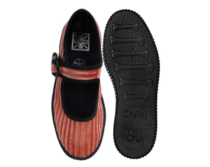 TUK Shoes Mary Janes Women Orange Corduroy Viva Low Mary Jane TUK Shoes Mary Janes Women Orange Corduroy Viva Low Mary Jane