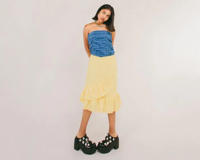 TUK Shoes Platforms Women Black Burnished White Flower Anarchic Bubble Clog TUK Shoes Platforms Women Black Burnished White Flower Anarchic Bubble Clog