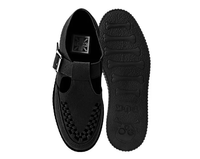 TUK Shoes Sandals Women Black Suede Viva Low Sandal TUK Shoes Sandals Women Black Suede Viva Low Sandal