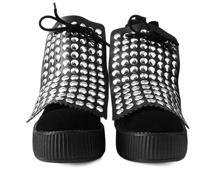 TUK Shoes Shoe Accessories Adult Silver Disc Studded Boot Apron