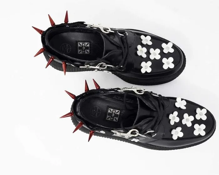 TUK Shoes Shoe Accessories Adult Spiked Red Bondage Shoe Straps