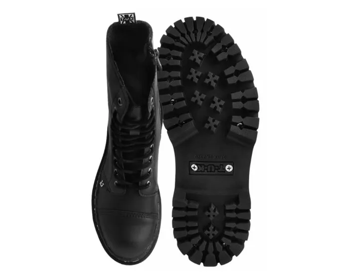 TUK Shoes Vegan Men Black TUKskin 10Eye Double Decker Boot