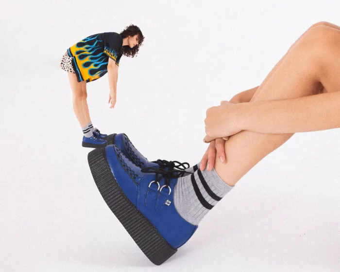 TUK Shoes Vegan Men Lazuli Blue TUKskin Mondo Creeper TUK Shoes Vegan Men Lazuli Blue TUKskin Mondo Creeper