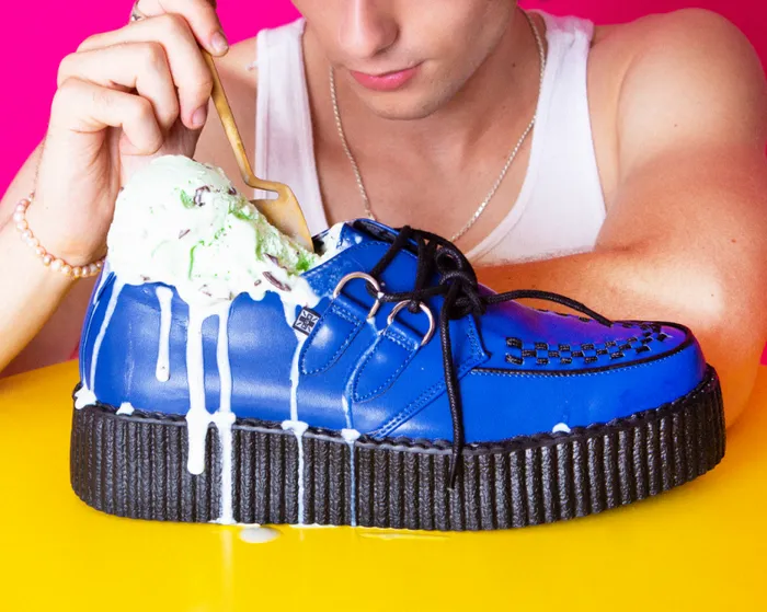 TUK Shoes Vegan Men Lazuli Blue TUKskin Mondo Creeper TUK Shoes Vegan Men Lazuli Blue TUKskin Mondo Creeper