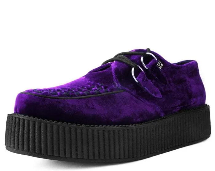 TUK Shoes Vegan Men Violet Velvet Vegan Viva Mondo Creeper
