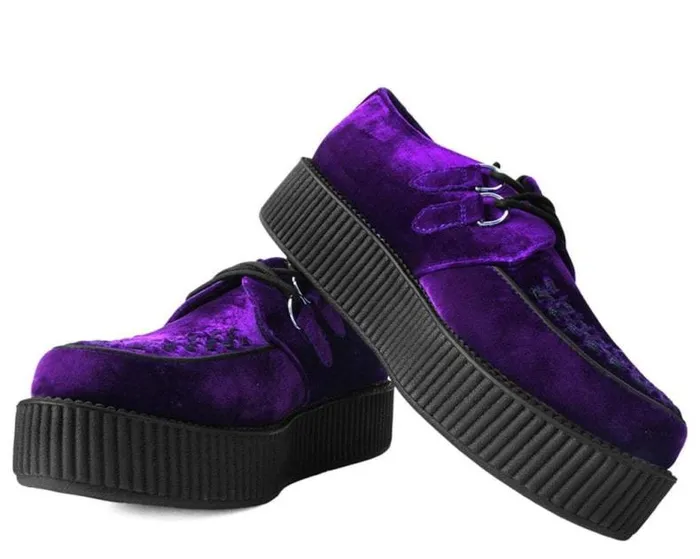 TUK Shoes Vegan Men Violet Velvet Vegan Viva Mondo Creeper
