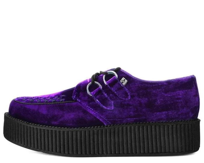 TUK Shoes Vegan Men Violet Velvet Vegan Viva Mondo Creeper