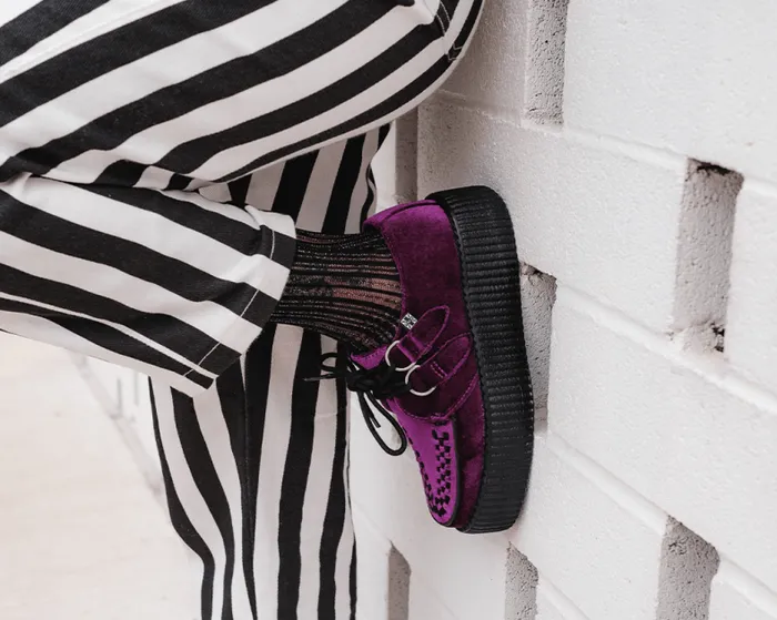 TUK Shoes Vegan Men Violet Velvet Vegan Viva Mondo Creeper