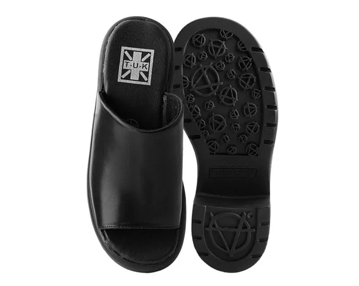 TUK Shoes Vegan Women Black Bubble Mule Heel
