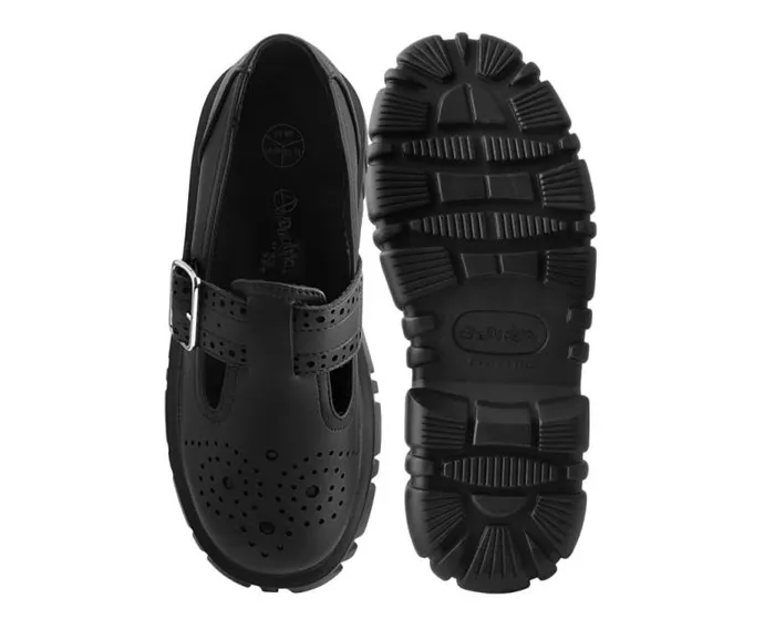 TUK Shoes Vegan Women Black TUKskin TBar Anarchic Airship Brogue TUK Shoes Vegan Women Black TUKskin TBar Anarchic Airship Brogue