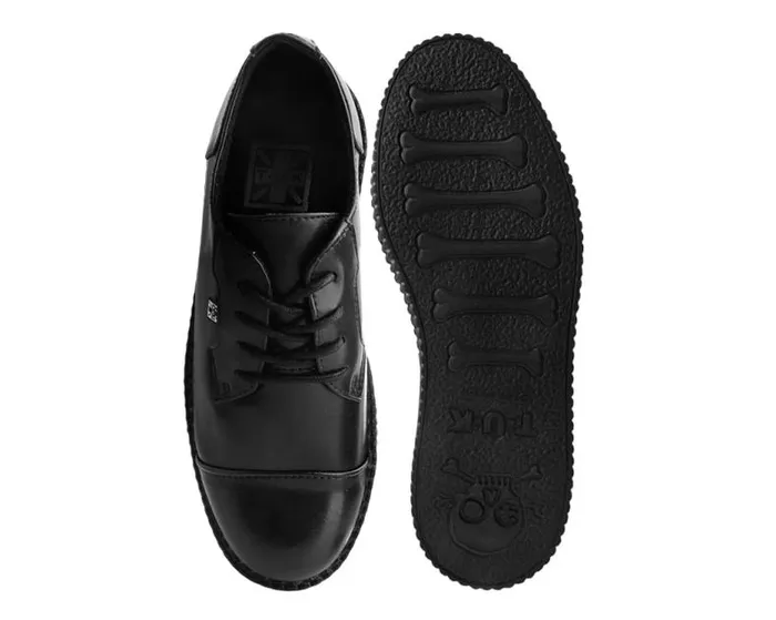TUK Shoes Vegan Women Black TUKskin Toe Cap Viva Low Creeper TUK Shoes Vegan Women Black TUKskin Toe Cap Viva Low Creeper