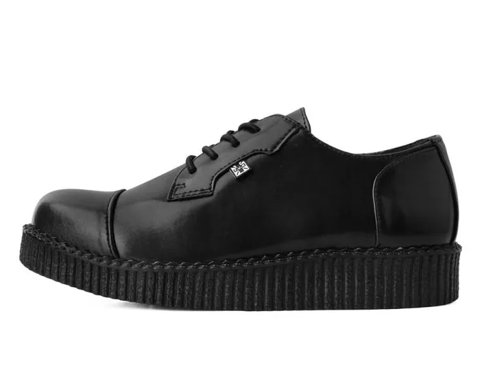 TUK Shoes Vegan Women Black TUKskin Toe Cap Viva Low Creeper TUK Shoes Vegan Women Black TUKskin Toe Cap Viva Low Creeper