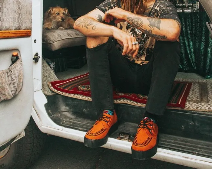 TUK Shoes Vegan Women Burnt Orange Viva Mondo Creeper TUK Shoes Vegan Women Burnt Orange Viva Mondo Creeper