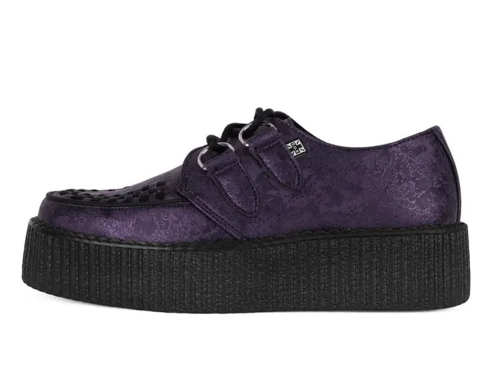 TUK Shoes Vegan Women Purple Metallic Blossom Viva Mondo Creeper TUK Shoes Vegan Women Purple Metallic Blossom Viva Mondo Creeper
