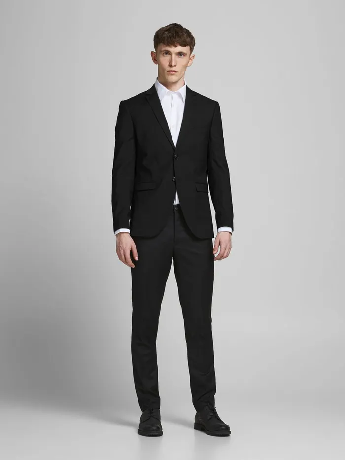 Tailoring JACK and JONES Mens 2PIECE SUPER SLIM FIT SUIT Black Black
