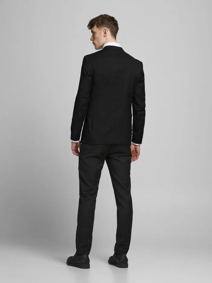 Tailoring JACK and JONES Mens 2PIECE SUPER SLIM FIT SUIT Black Black