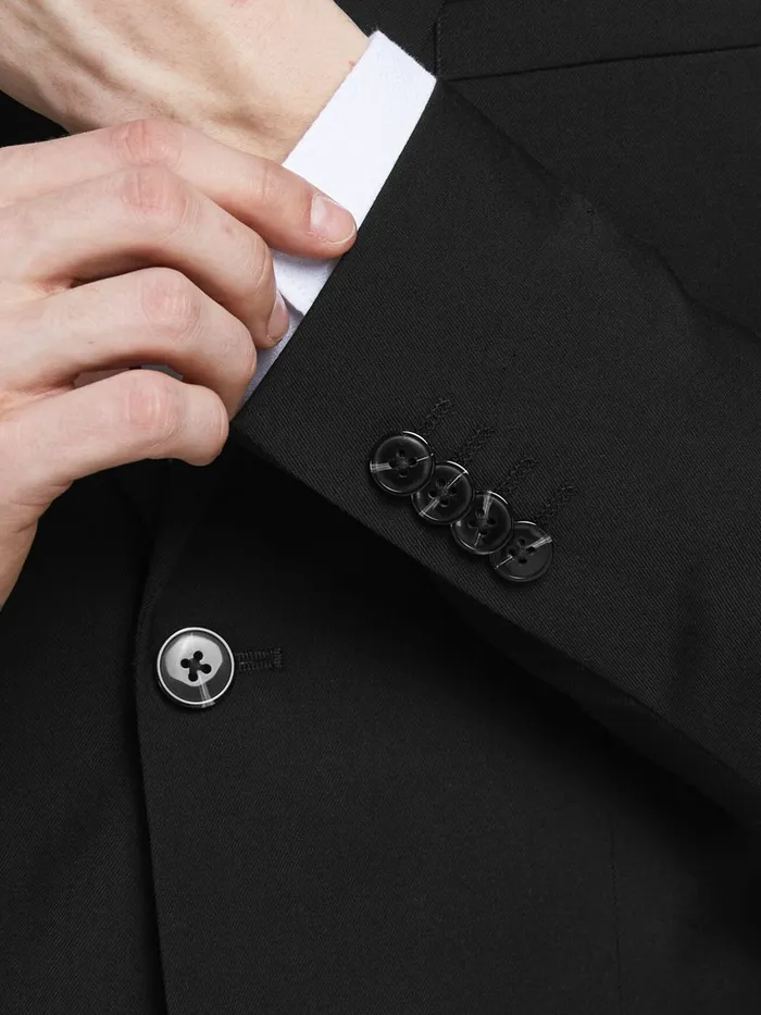 Tailoring JACK and JONES Mens 2PIECE SUPER SLIM FIT SUIT Black Black