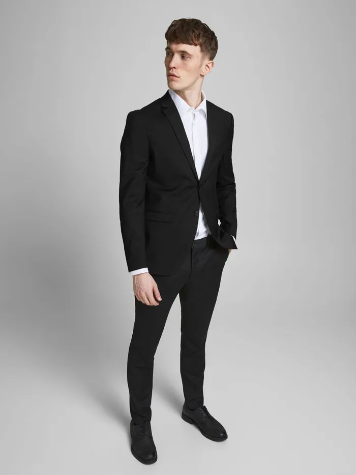 Tailoring JACK and JONES Mens 2PIECE SUPER SLIM FIT SUIT Black Black