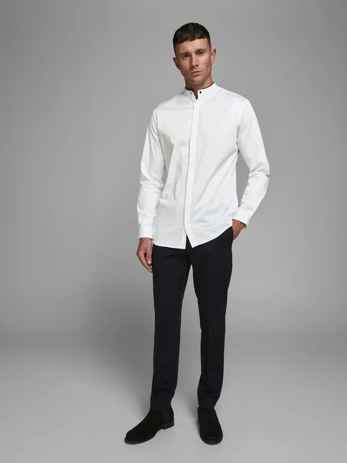 Tailoring JACK and JONES Mens TUXEDO SHIRT White White