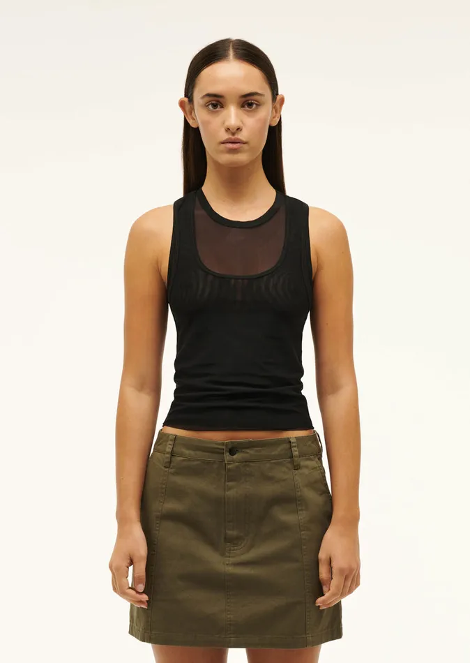 Tanks PE Nation Women DISCOVERY MESH TANK IN BLACK