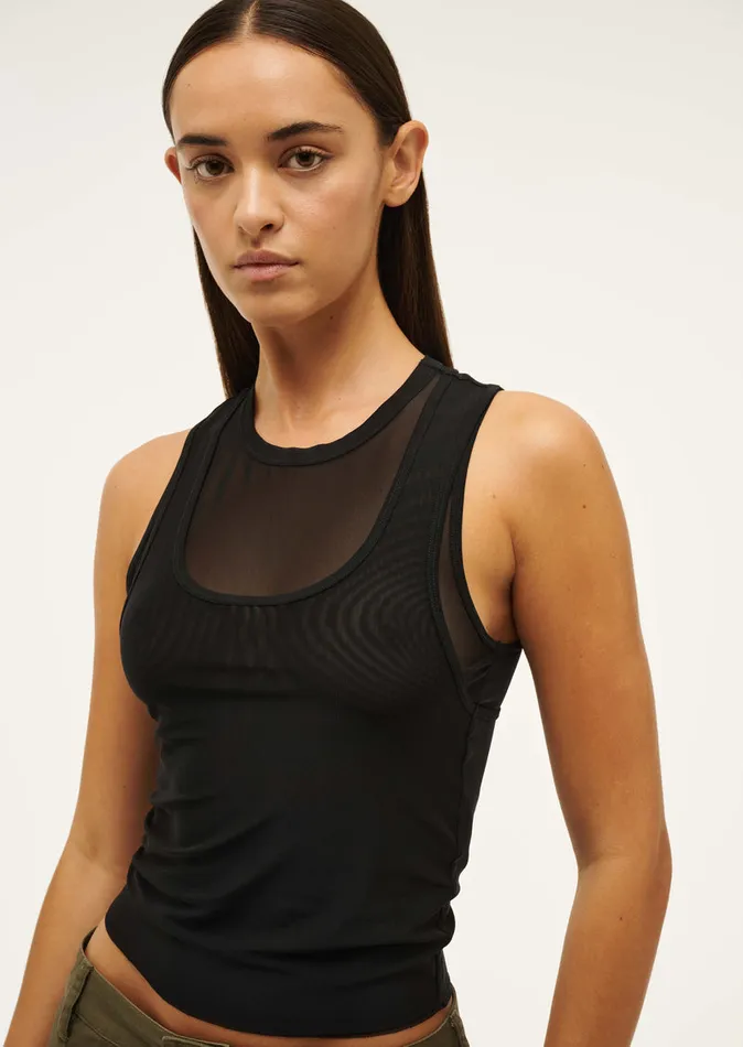 Tanks PE Nation Women DISCOVERY MESH TANK IN BLACK