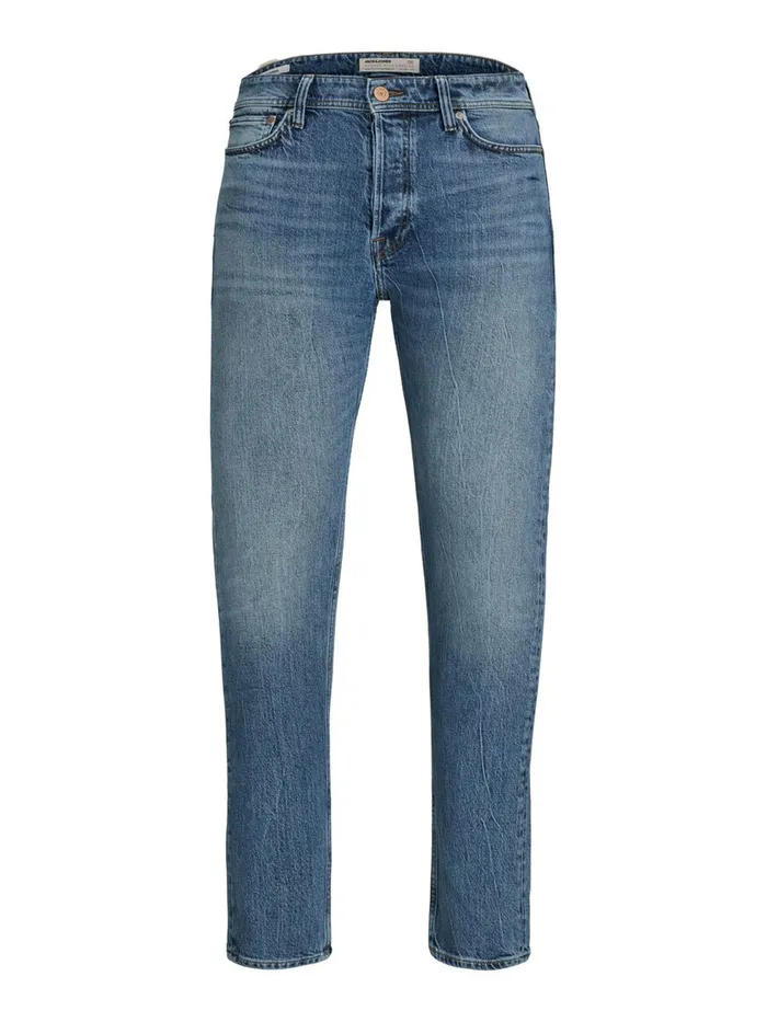 Tapered Jeans JACK and JONES Mens FRED ORIGINAL CJ 415 TAPERED FIT JEANS Blue Blue Denim