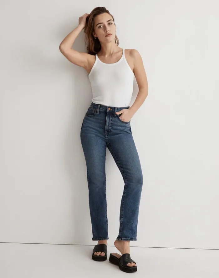Tees Women Madewell Supima Rib 03990s Tank Eyelet White