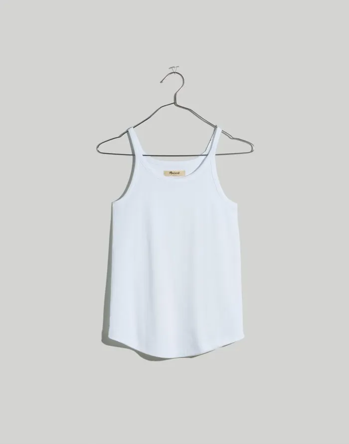 Tees Women Madewell Supima Rib 03990s Tank Eyelet White