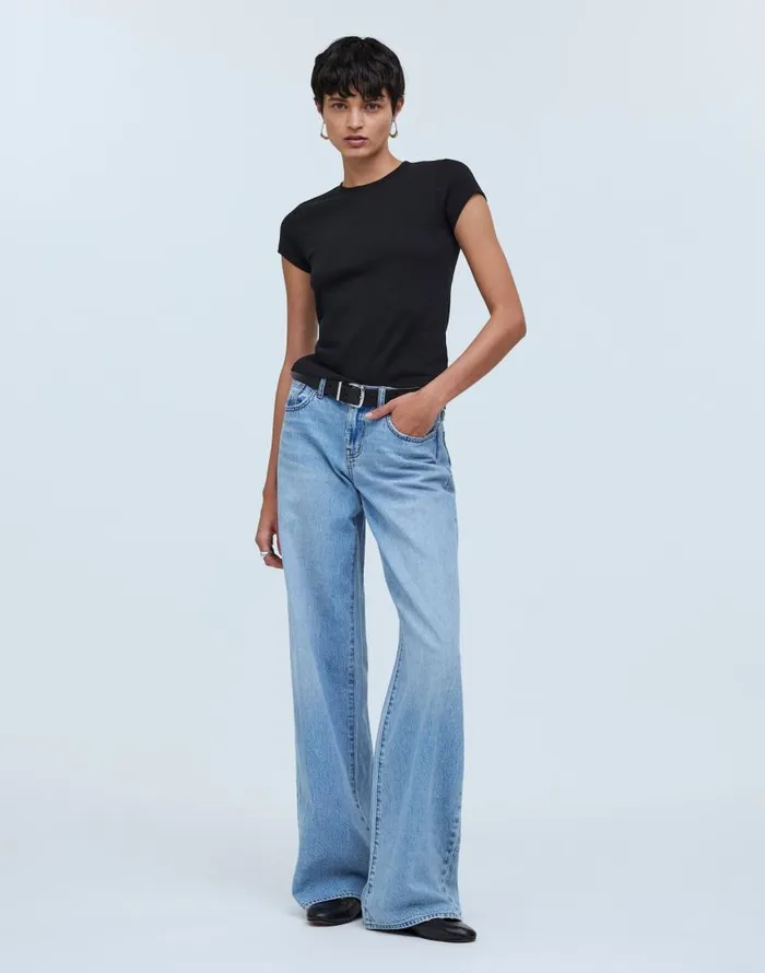 Tees Women Madewell Supima Rib Tee True Black