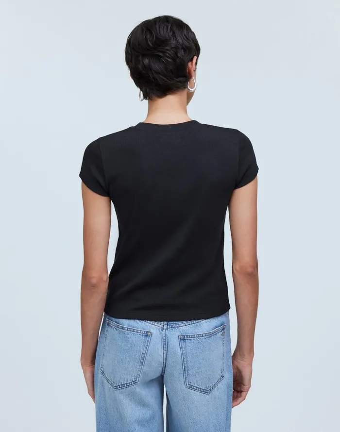 Tees Women Madewell Supima Rib Tee True Black