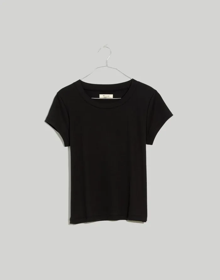Tees Women Madewell Supima Rib Tee True Black