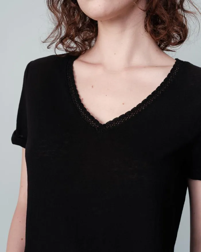 TEESHIRT NOIR NOA Shop Grace and Mila ShortSleeves Tshirts