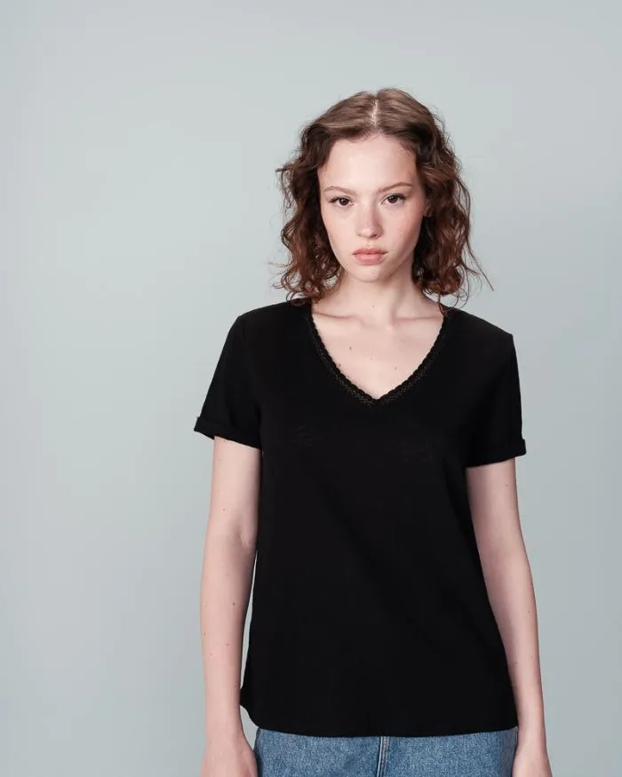 TEESHIRT NOIR NOA Shop Grace and Mila ShortSleeves Tshirts